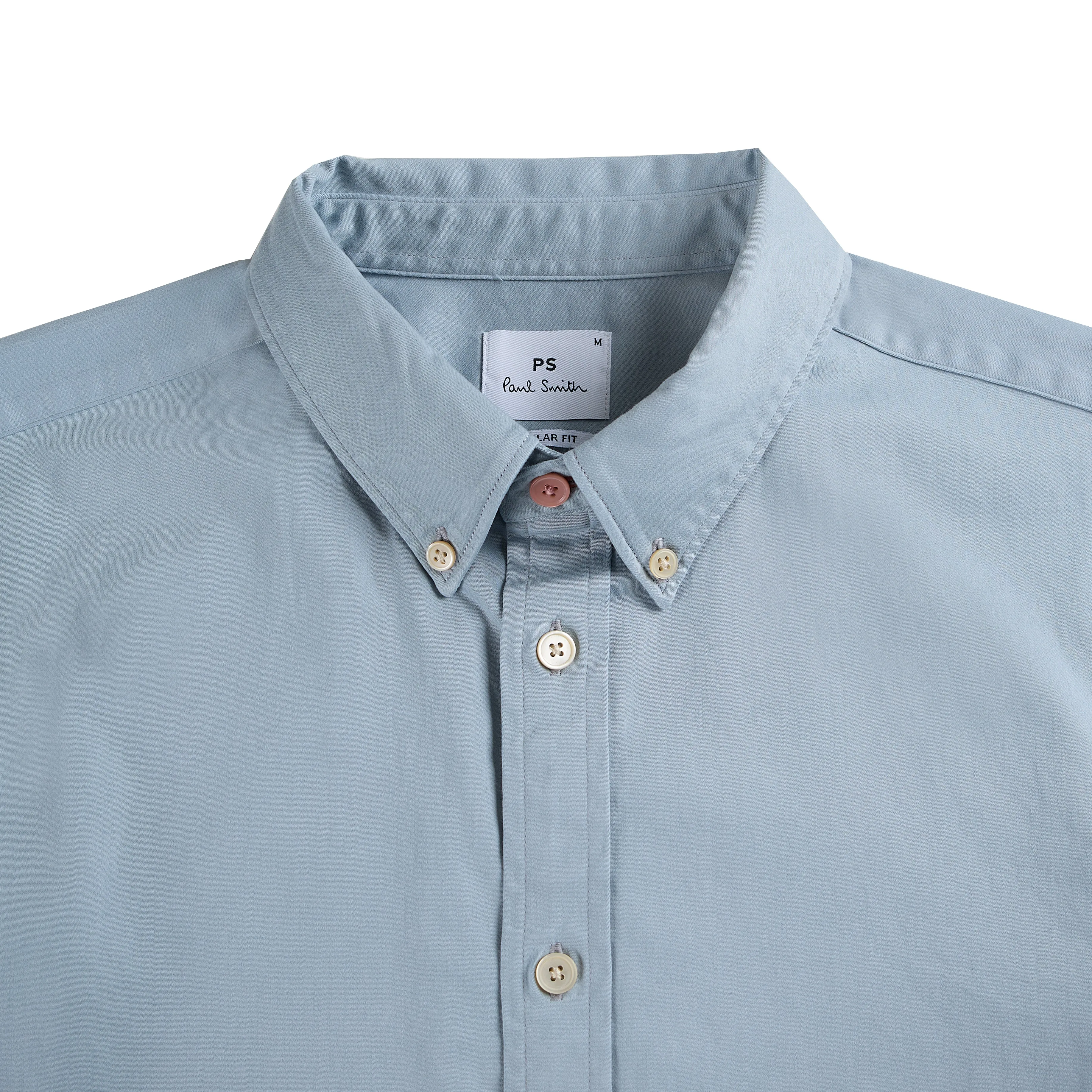 Paul Smith Soft Touch Cotton Shirt Blue Bold Prints Ventilated Back