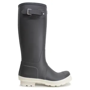 Hunter Original Tall Rubber Men's Calf Length Black White Willow Boots Breath Flow