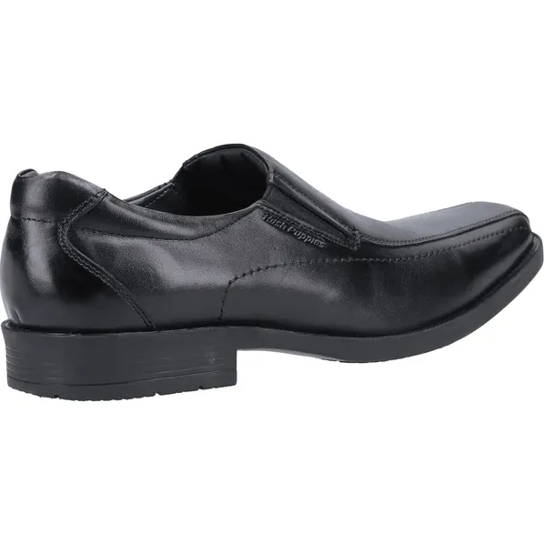 High-Quality Fit Quick Dry Lining Fabric Hush Puppies Mens Shoe Brody Slip On Black Leather