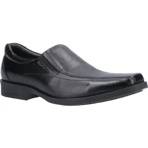 Hush Puppies Mens Shoe Brody Slip On Black Leather Legacy Shade