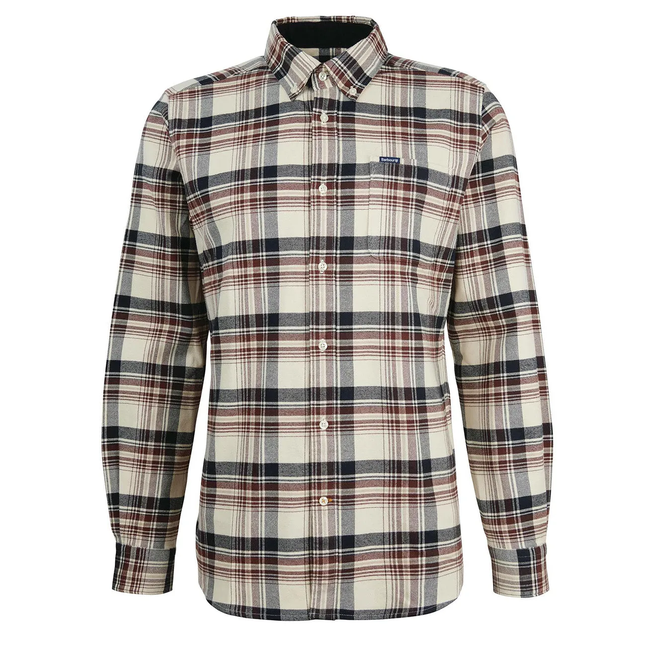 Barbour Shieldton Tailored Checked Shirt Ecru Light Wear