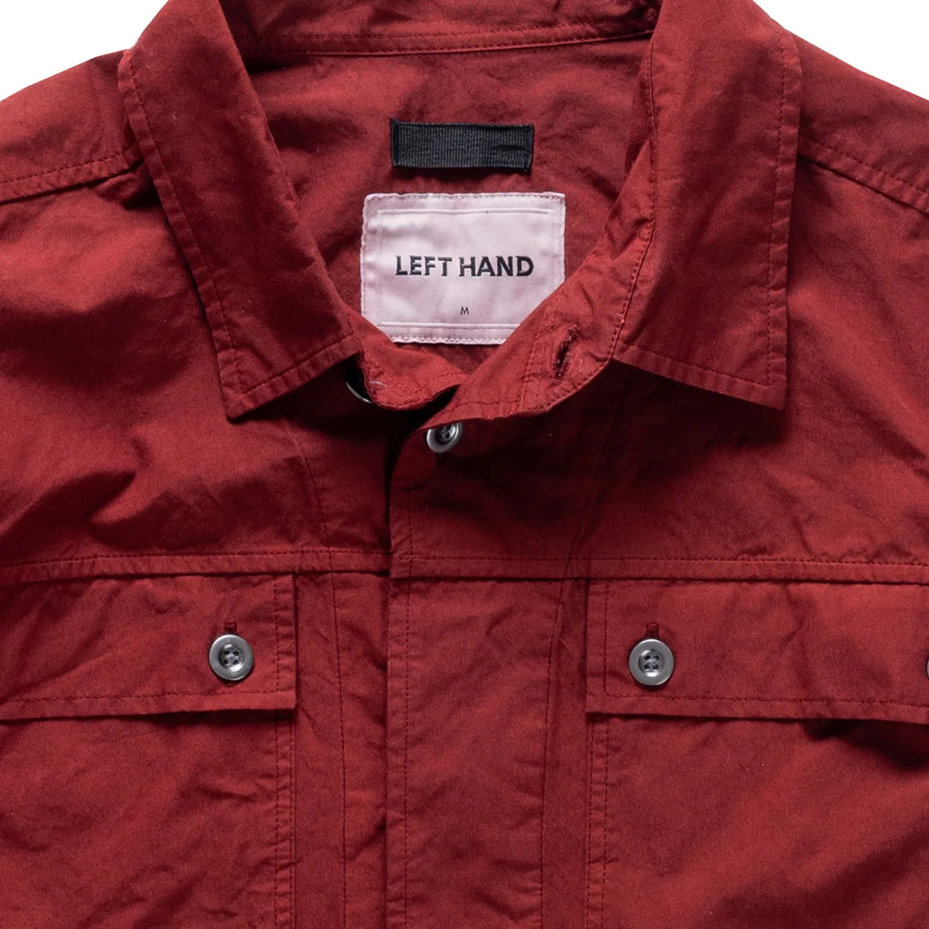 Subtle pattern Tailored Fit Left Hand Twin Pocket Shirt Burgundy