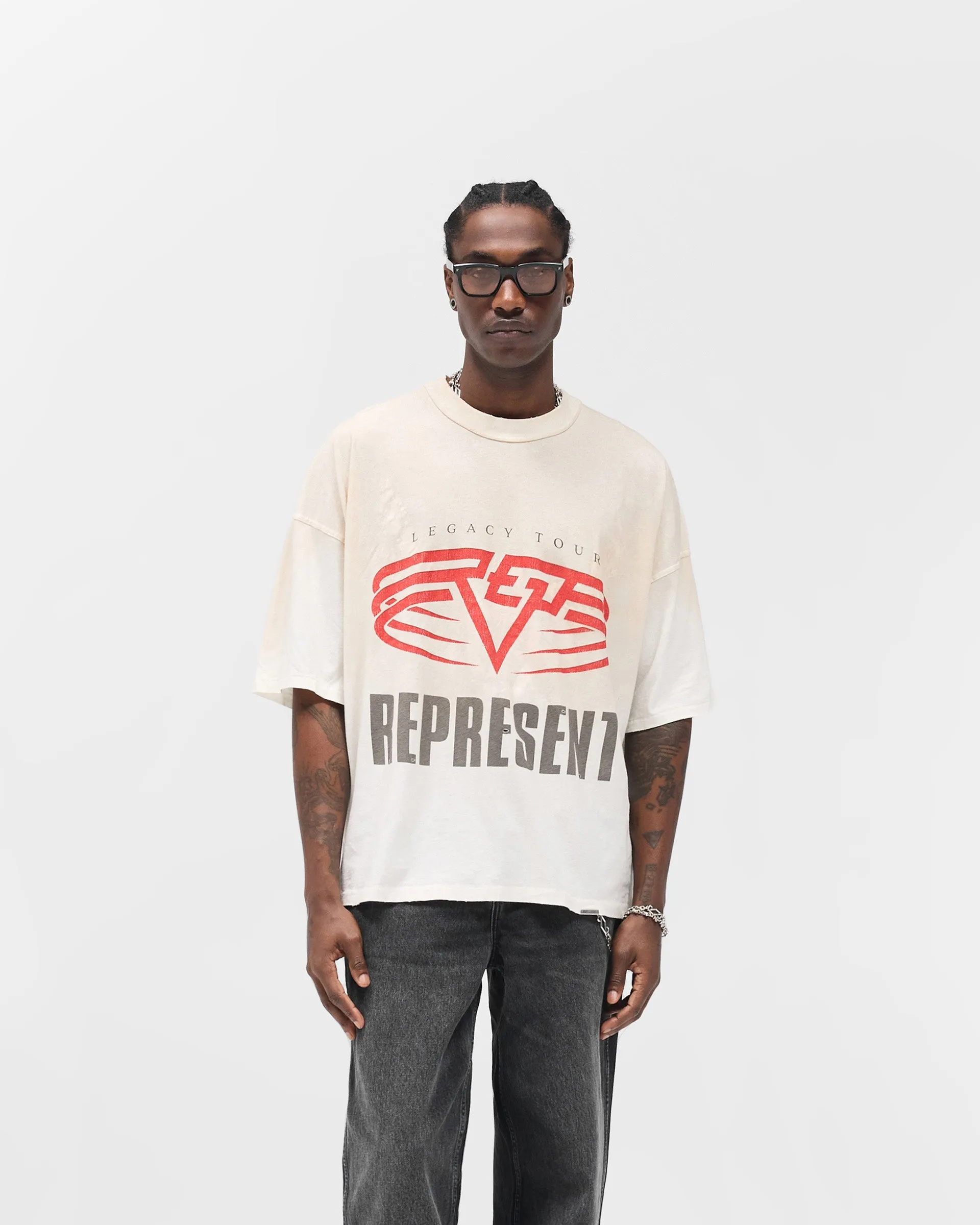 Easy Comfort Reversible Living Legacy Tour T-Shirt - Flat White