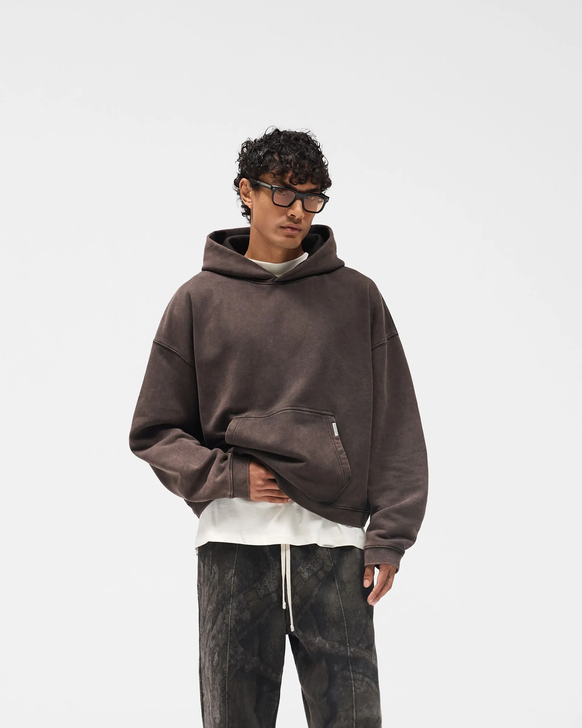 Initial Boxy Hoodie - Coffee suitable for gifts