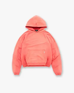 Warm and Cozy Hiking Essential Initial Boxy Hoodie - Vintage Red