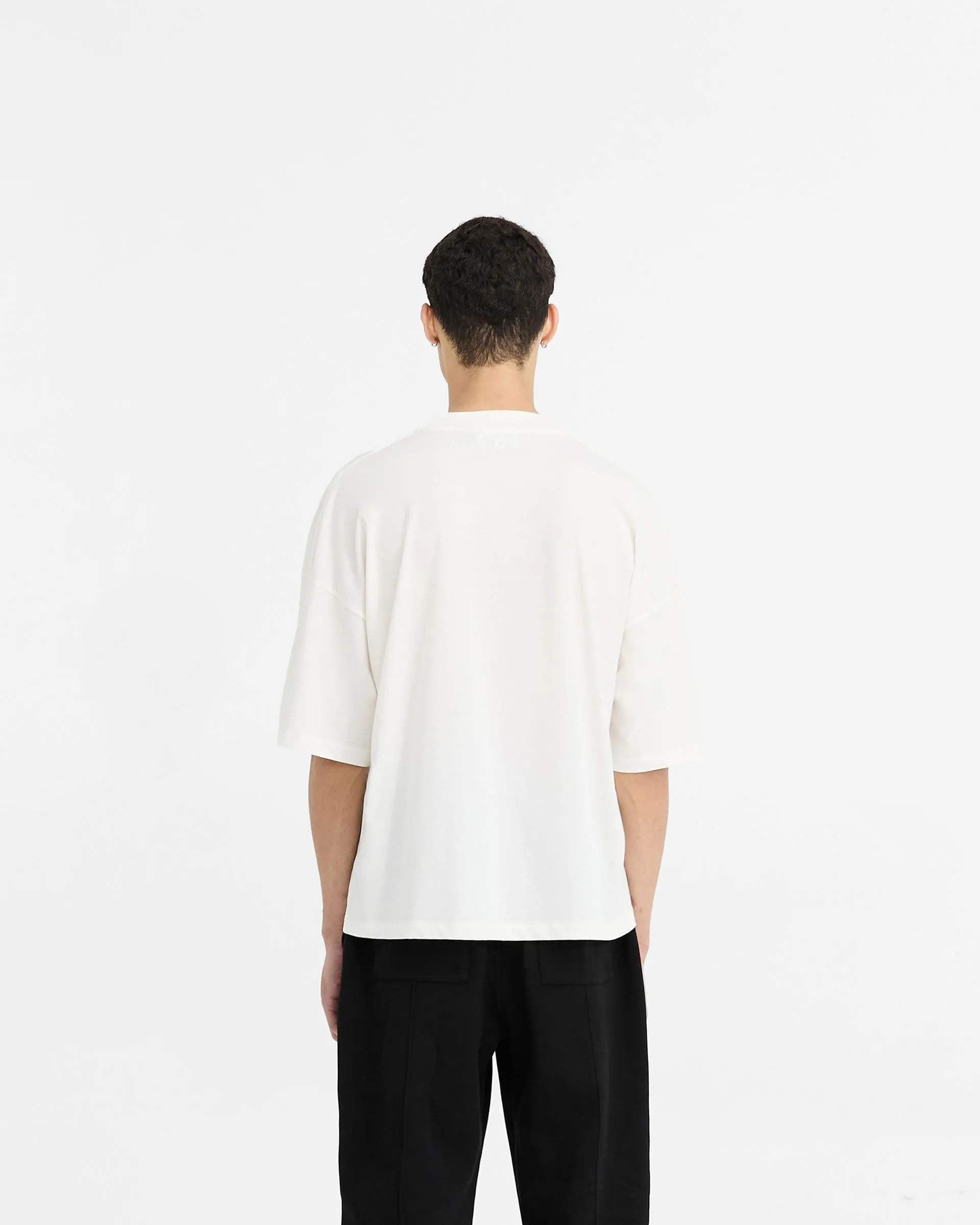 Initial Boxy T-Shirt - Flat White Trendy Wearable