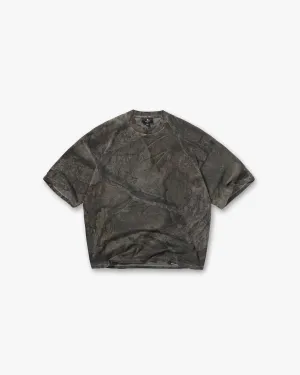 Initial Overdye Realtree? Boxy T-Shirt - Overdyed Black Relaxing Day