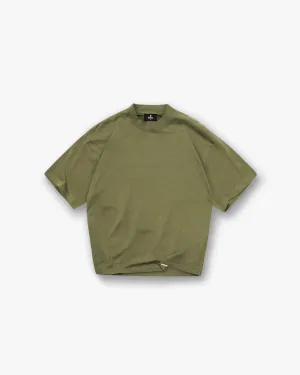 Versatile Fit Moisture Wicking Technology Initial Oversized T-Shirt - Army Green