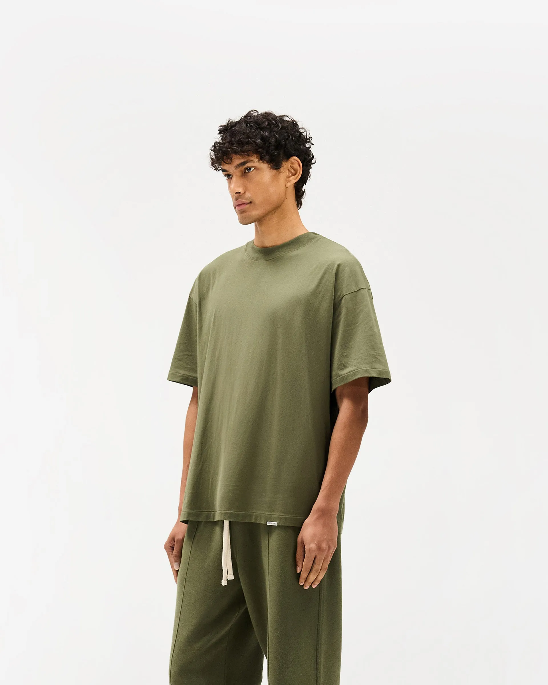 Initial Oversized T-Shirt - Army Green Casual Fit Cycling endurance