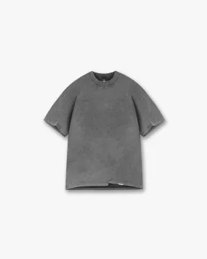 Holiday Style Initial Oversized T-Shirt - Vintage Grey