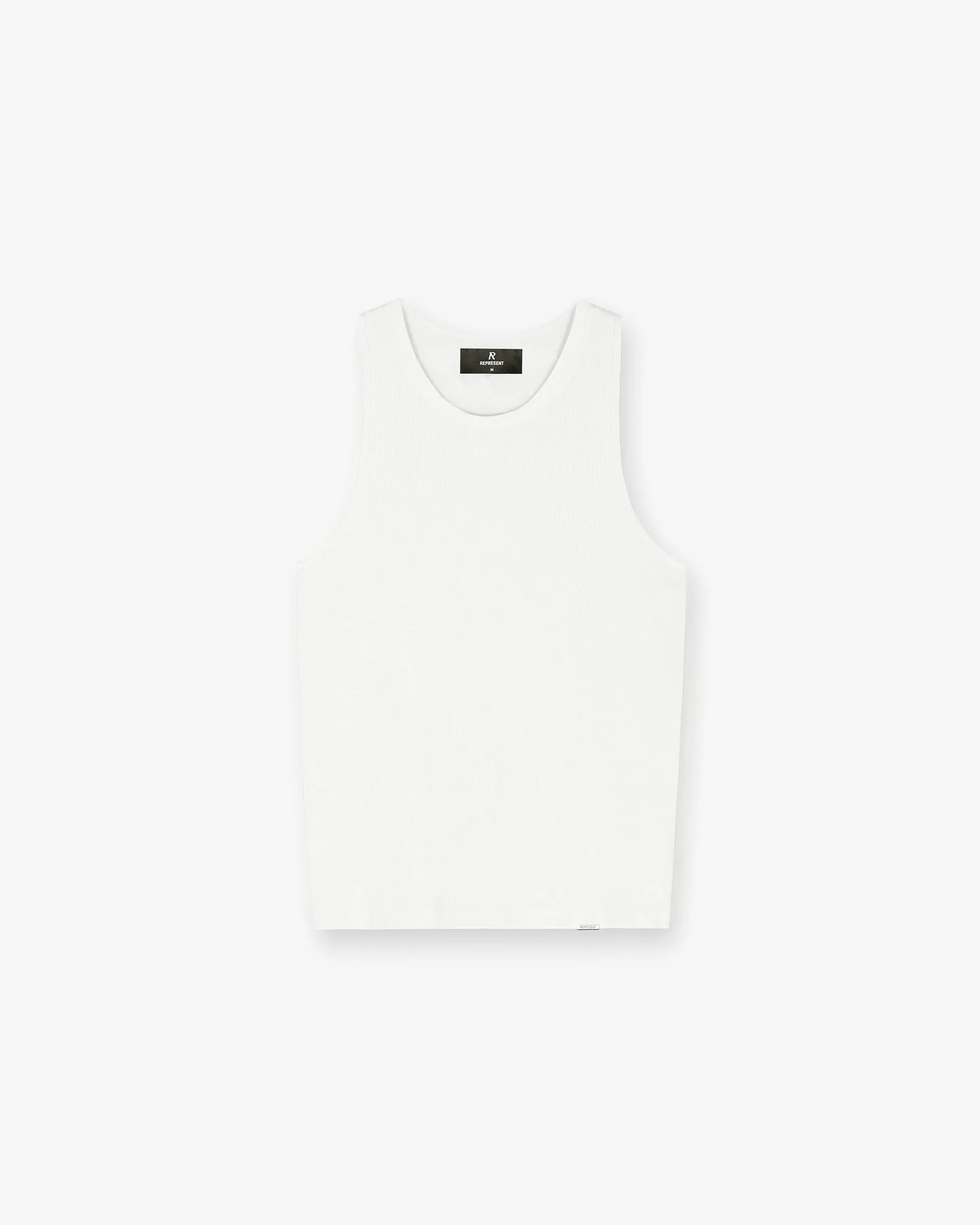 Initial Rib Vest - Flat White Playful Vibes