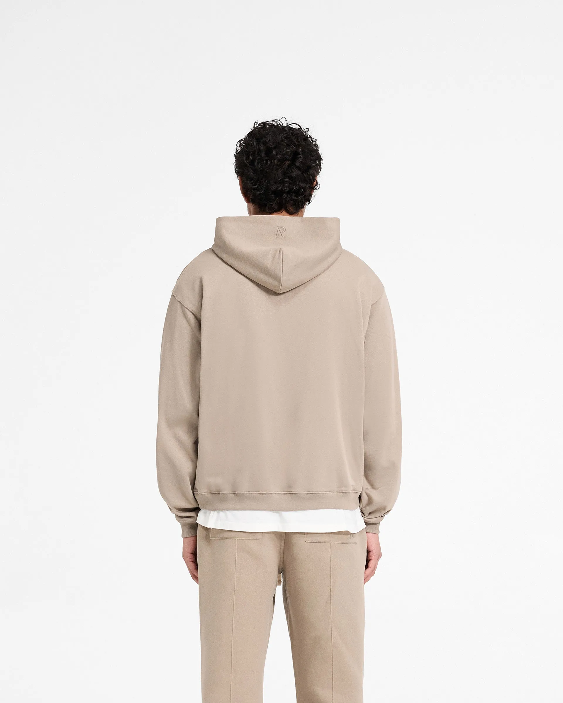 High-quality Initial Zip Hoodie - Dune