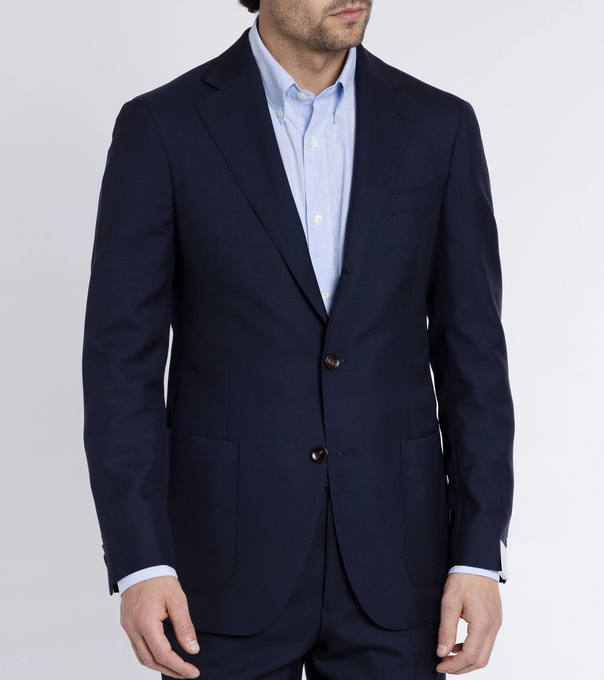 Trunk Walbrook Wool Fresco Suit Jacket: Navy Heat Retention Layer