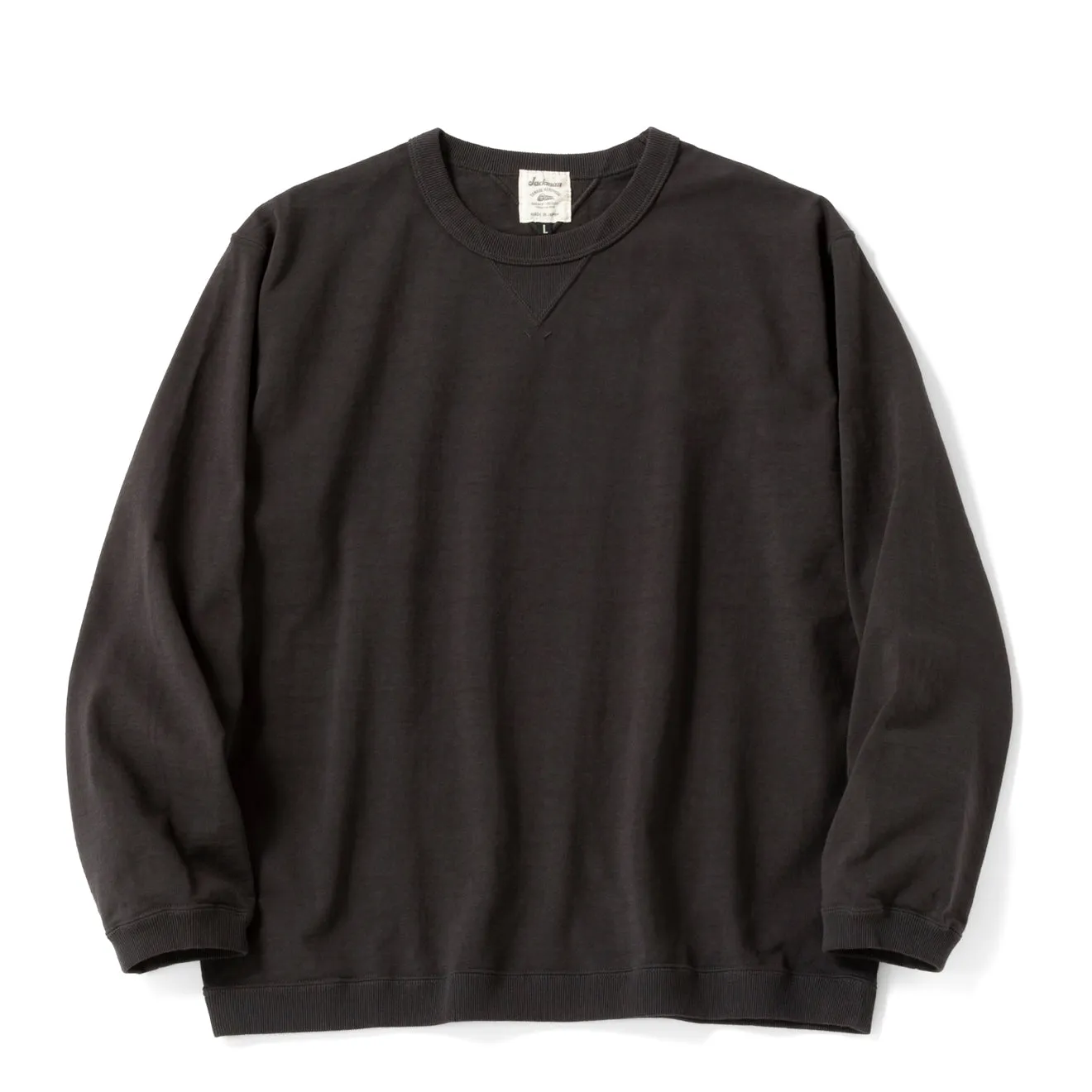 Jackman Dotsume Rib L/S T-shirt Ink Black Smart Fit