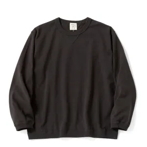 Jackman Dotsume Rib L/S T-shirt Ink Black No Slip Shoulder Design