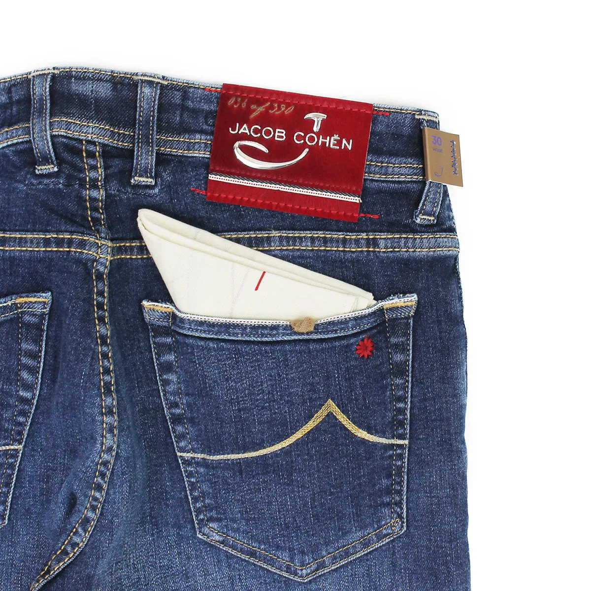 Jacob Cohen - J622 Comf Limited Edition Red Badge Jeans Fashion Comfort Laser Cut Edges