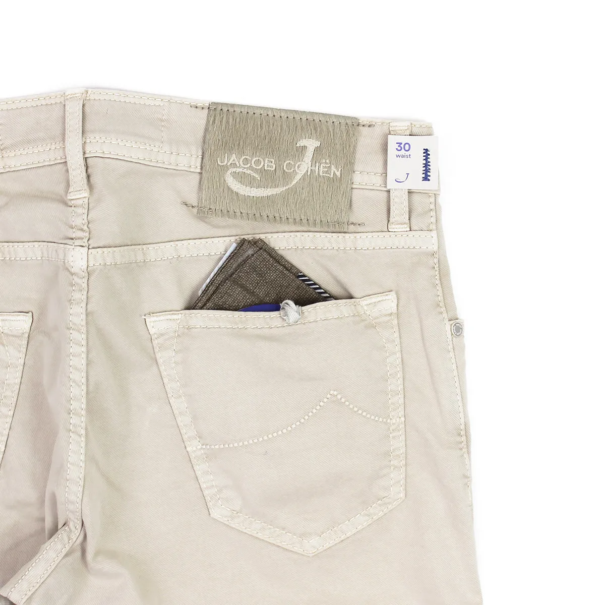 Colorfast Denim Jacob Cohen - J622 Comf Slim Fit Chino Jeans in Beige