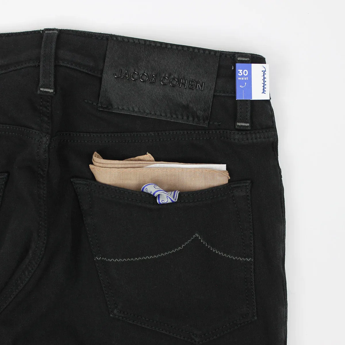 Vibrant Trendy Rainy Day Vintage Lover Jacob Cohen - M13 Chris Skinny Fit Black Jeans with Black Badge