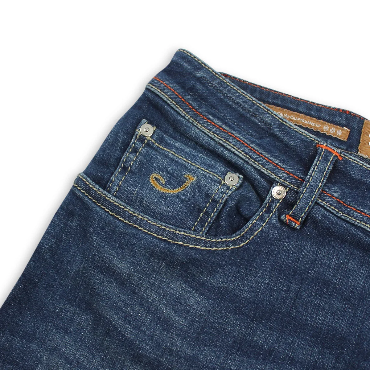 Jacob Cohen - Nick Ltd Edition Slim Jeans in Blue Tailored Waistband Smooth Style