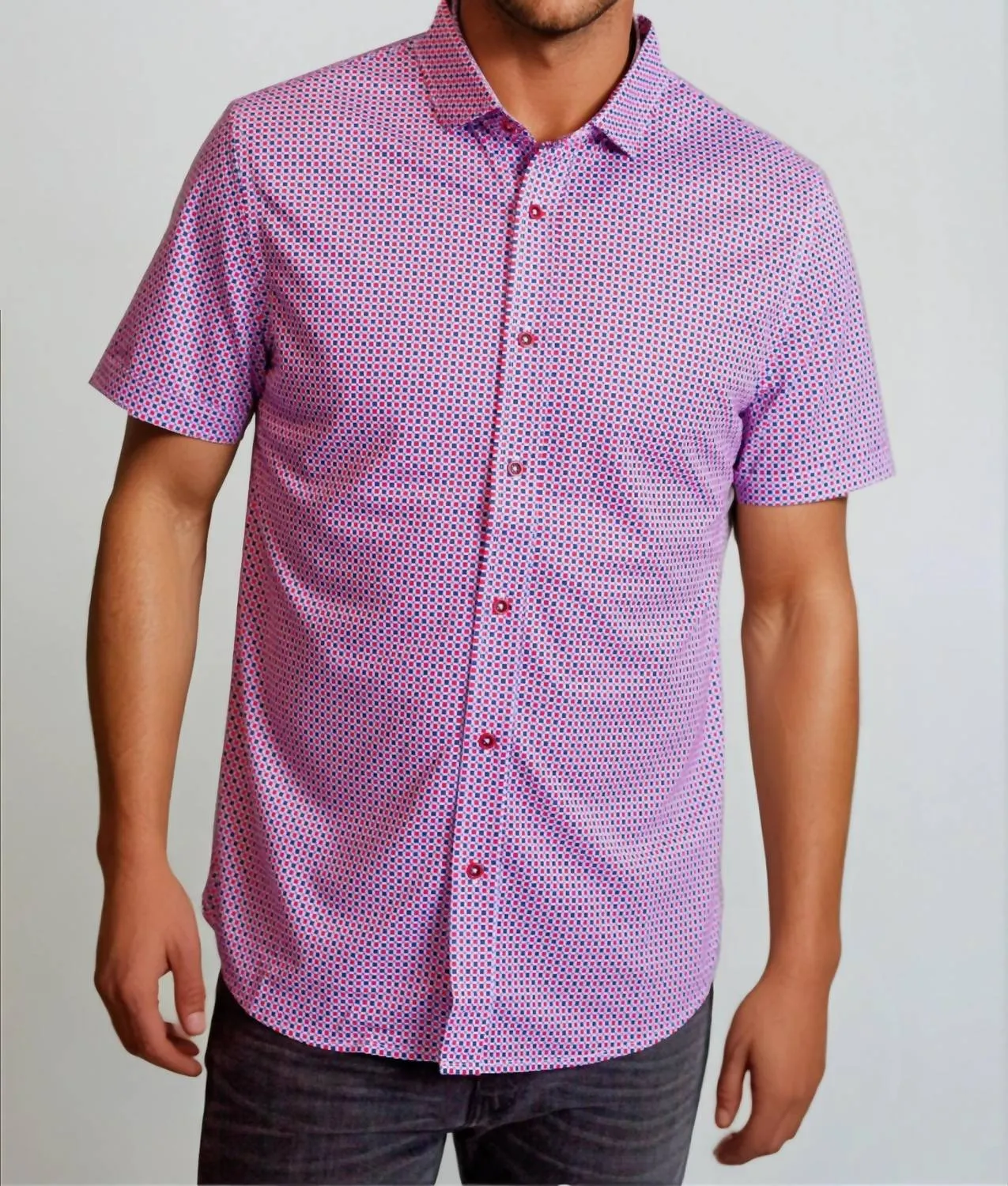 Jagger Short Sleeve Tech Shirt In Berry Customizable Design