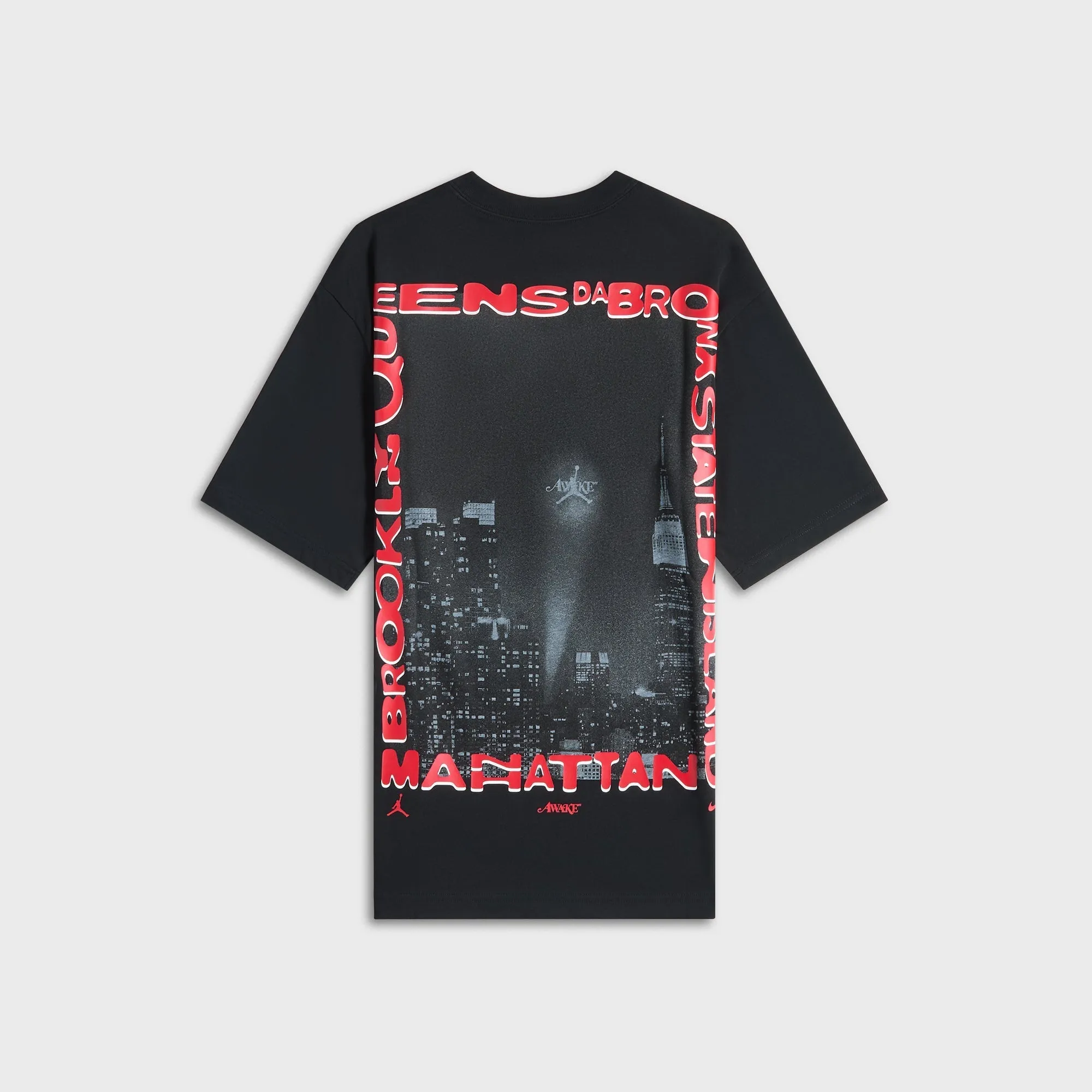 Jordan x Awake Tee - Black / University Red / White oversized but not shapeless
