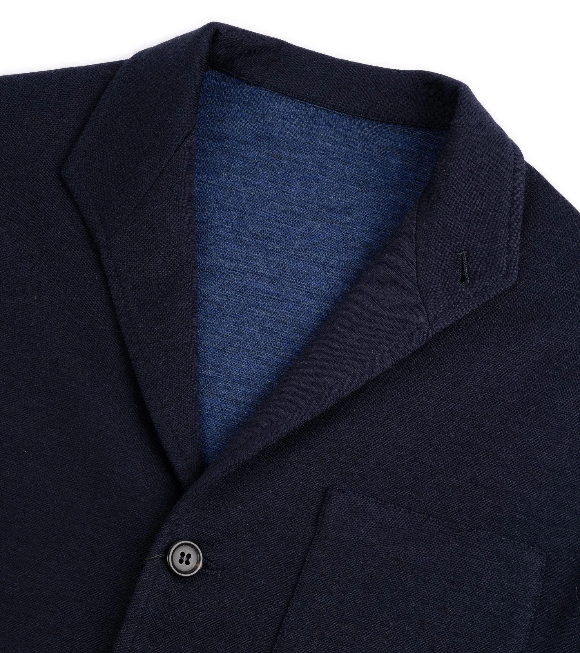 Justo Gimeno Wool Knit Teba Jacket: Navy Essential Style
