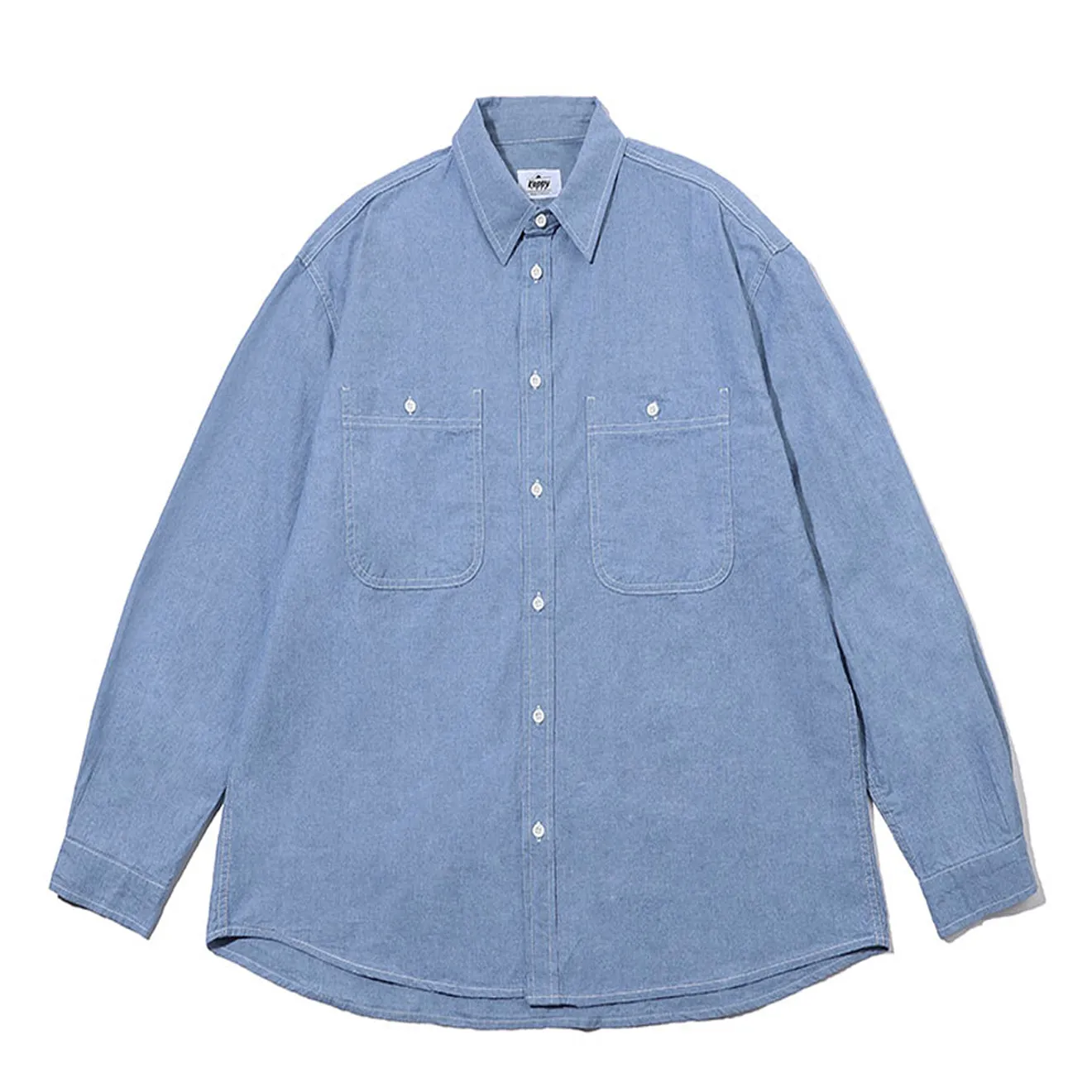Festive Look Kappy 2 Pocket Denim Shirt Light Blue