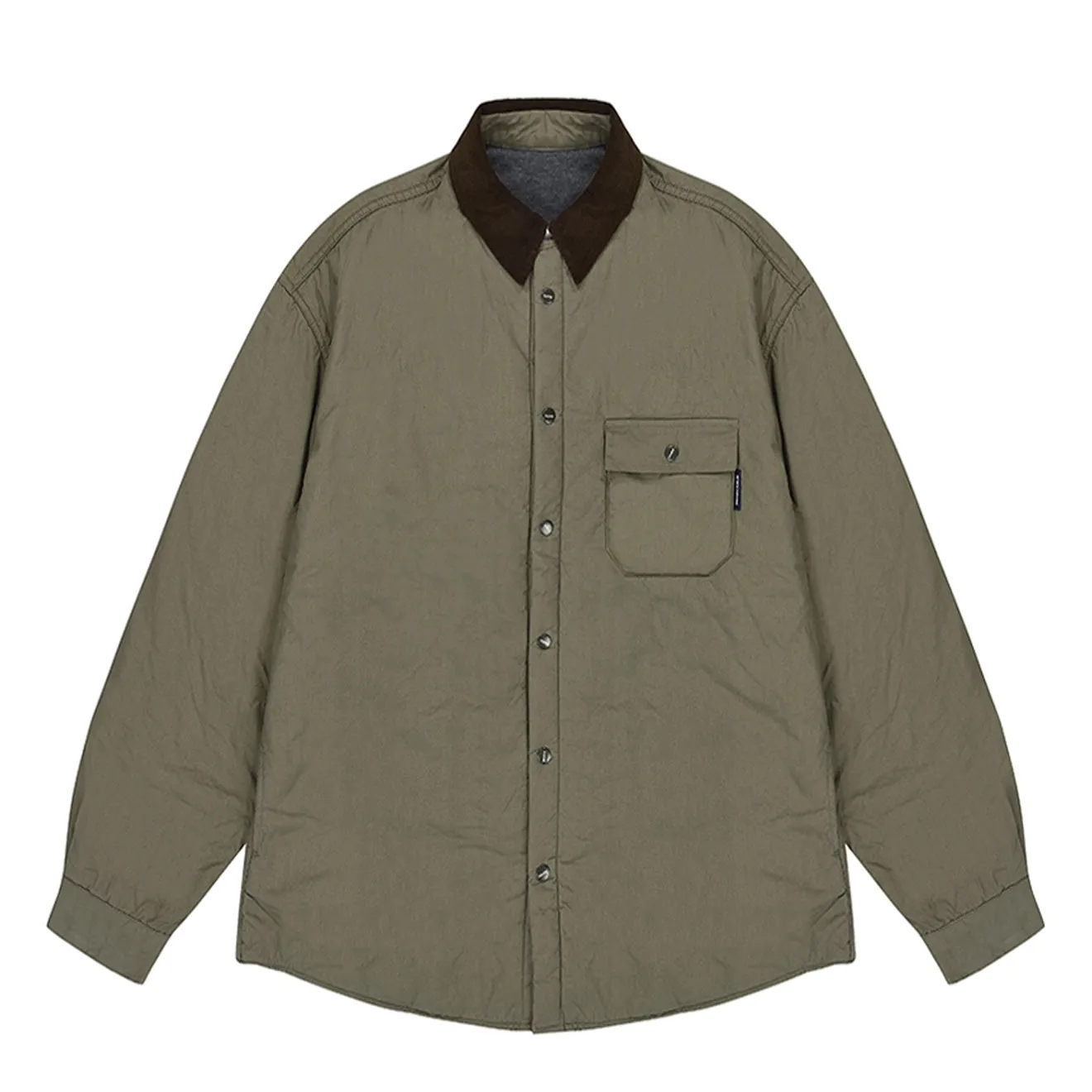 Comfort Stretch Kappy Padding Shirt Jacket Beige