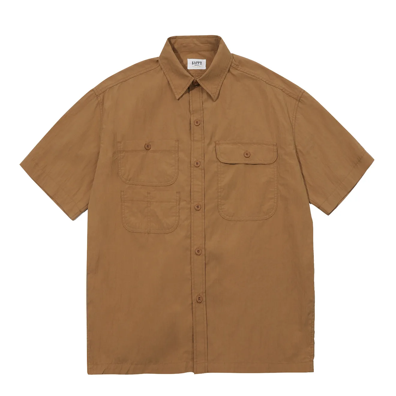 Kappy Sunrise Utility Half Shirt Brick Fitted Design