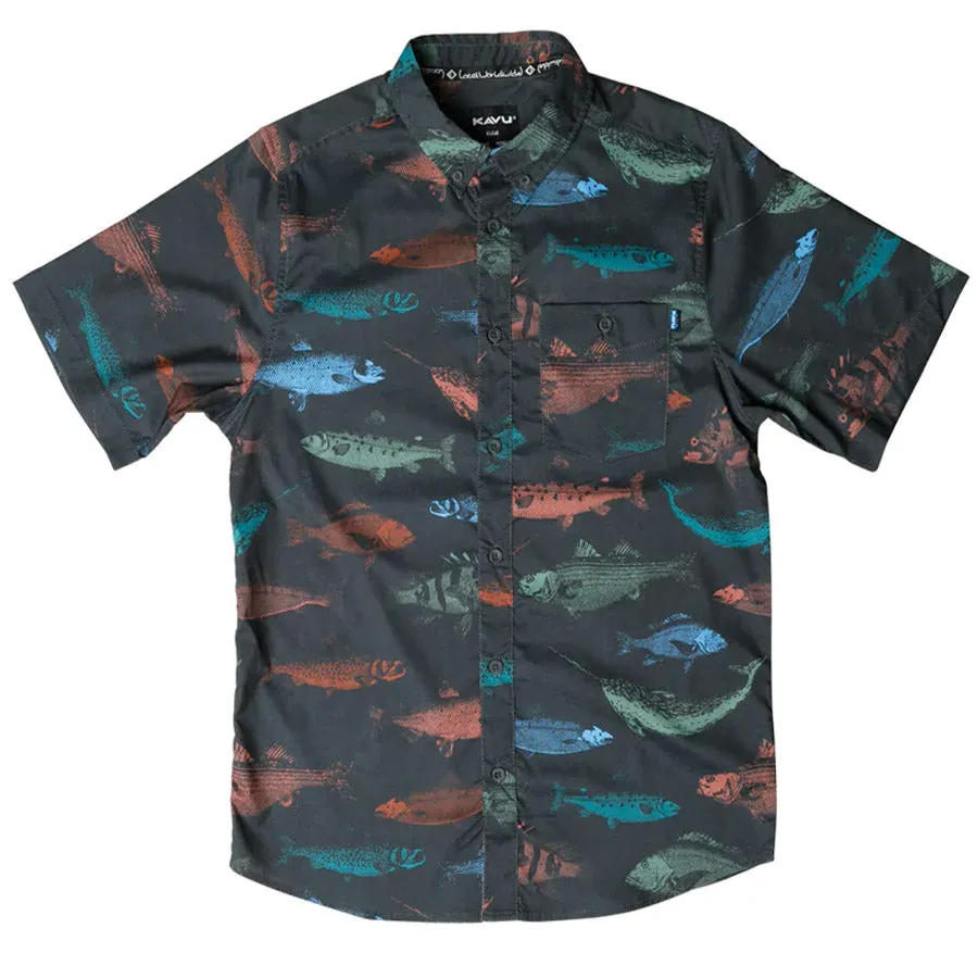 Kavu River Wrangler S/S Shirt Fish Stamp Luxury Feel