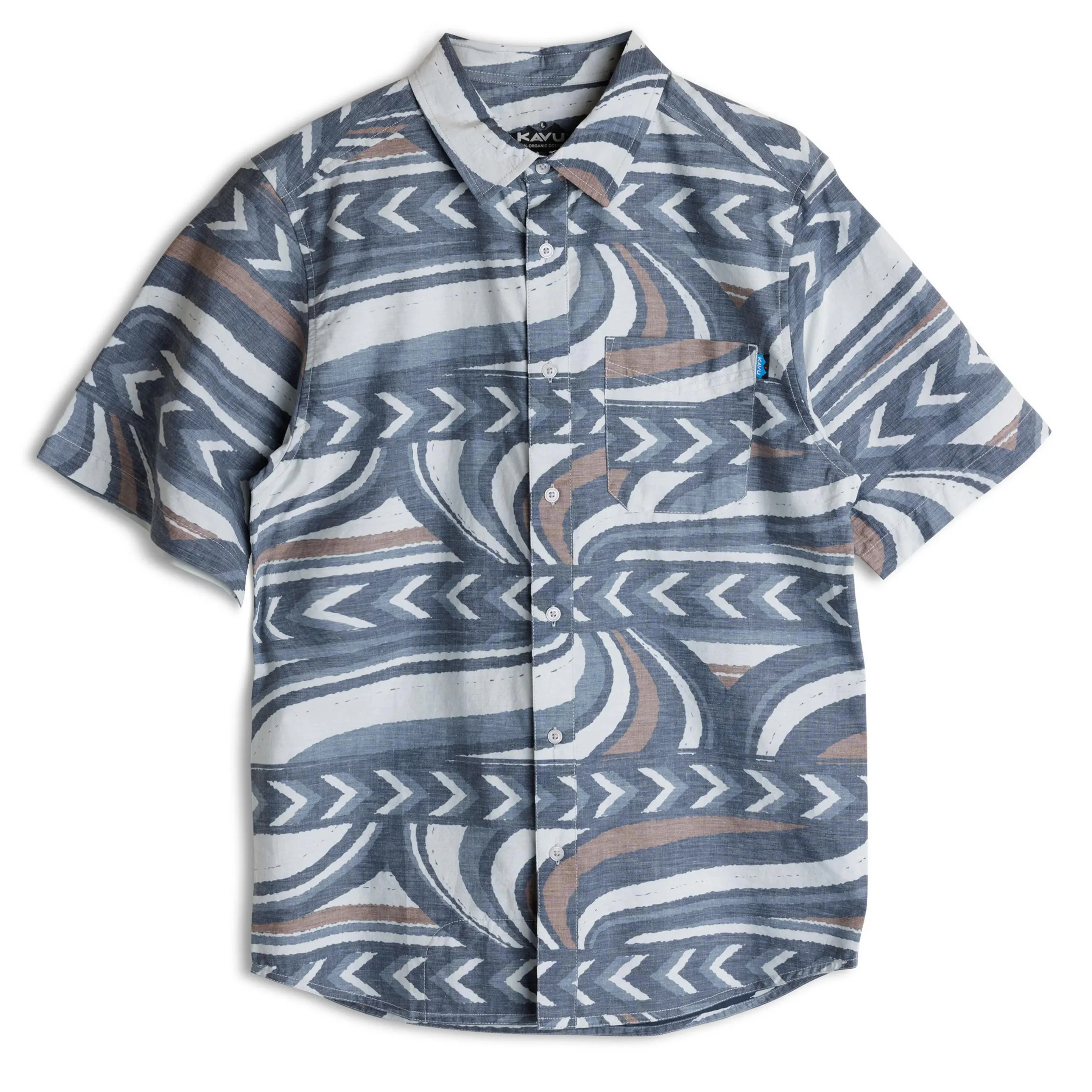 Smooth zipper closure Camouflage Print Kavu S/S Shirt Topspot Deviant Stitch