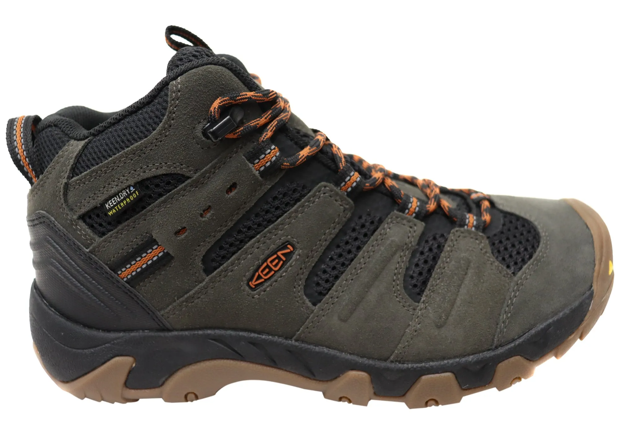 Keen Mens Comfortable Headout Mid Waterproof Hiking Boots Minimalist Appeal Memory Foam Footbed