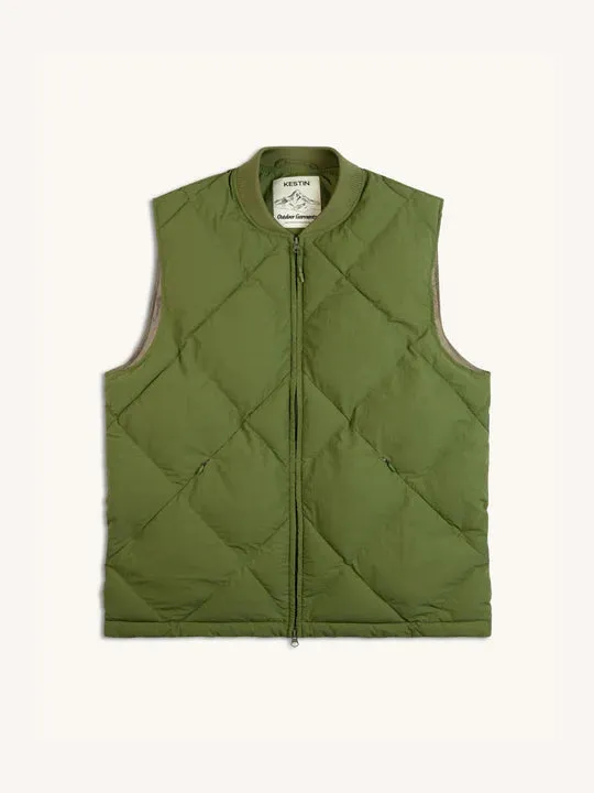 Kestin Linton Padded Vest Grass Green Daily Wear Jacket