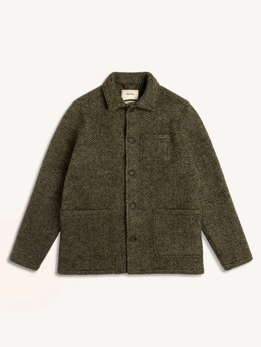 Autumn Ready Kestin Ormiston Jacket Moss Herringbone Wool
