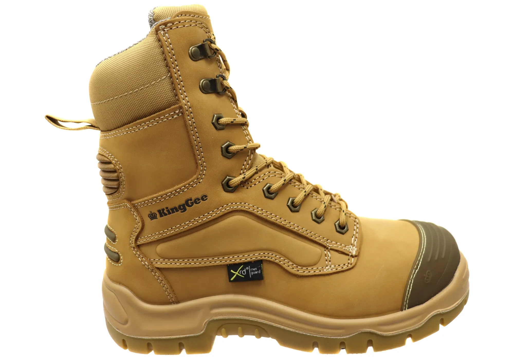 KingGee Mens Comfortable Phoenix 8Z Met Safety Work Boots Neutral Pair