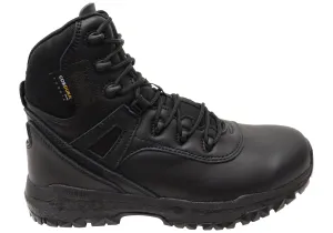 KingGee Mens N Force Hybrid 6 Inch Black Non Safety Boots Wide Sole ZipUp