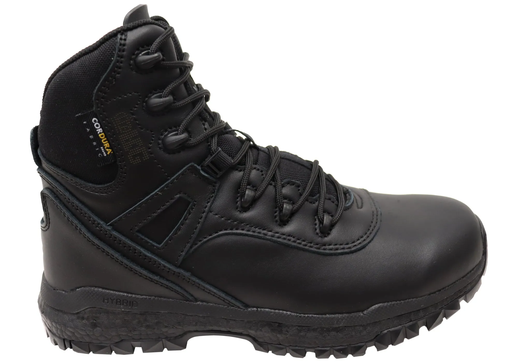 Slip   Resistant KingGee Mens N Force Hybrid 6 Inch Black Non Safety Boots
