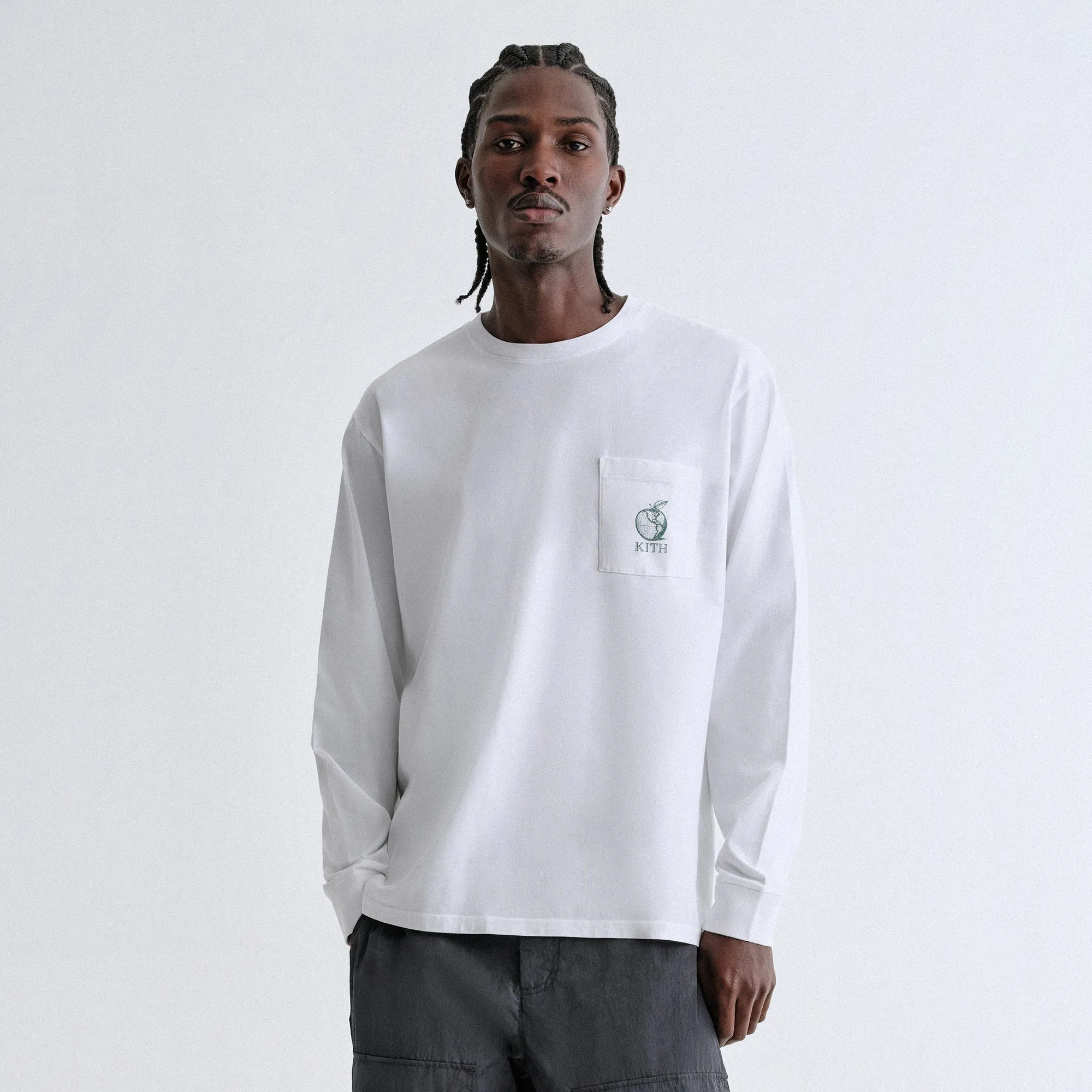 Perfect Style Kith & Kin Universal Apple Long Sleeve Tee - White