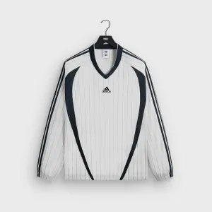 Kith for adidas Football Pinstripe Long Sleeve V-Neck - White Timeless Comfort Smart Design