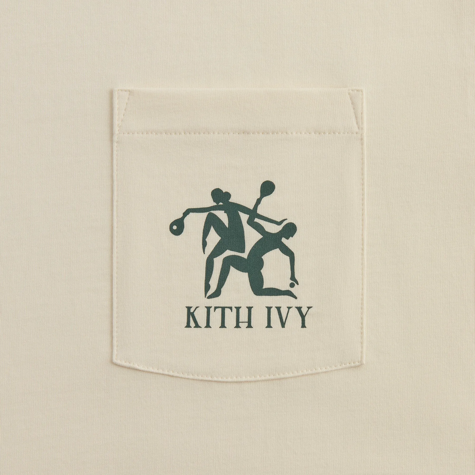 V-Neck Kith Ivy Pocket Tee - Sandrift