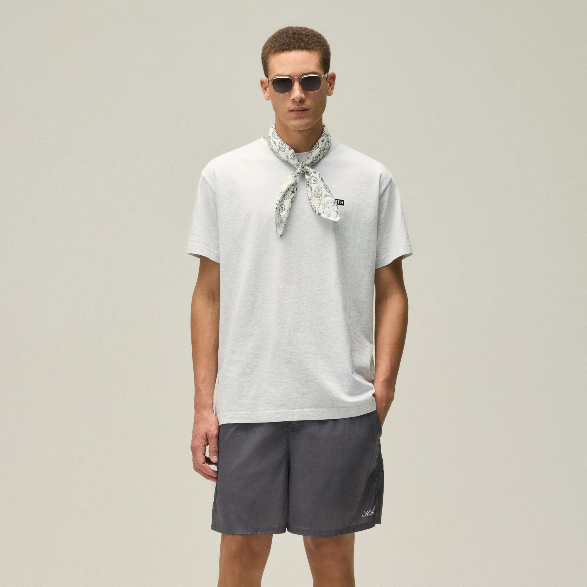 Durable Knit Structure Kith LAX Tee - Light Heather Grey