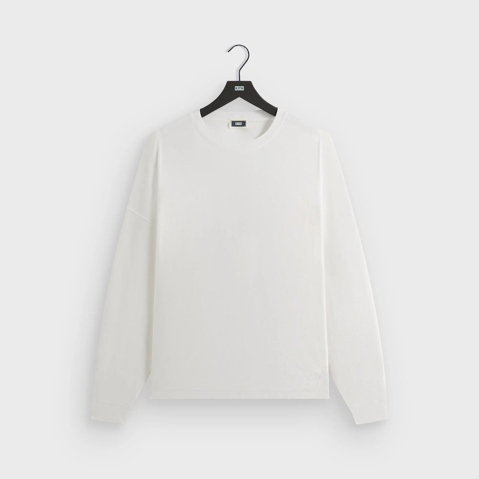 Non Restrictive Silhouette Kith Long Sleeve Lawson Tee - White