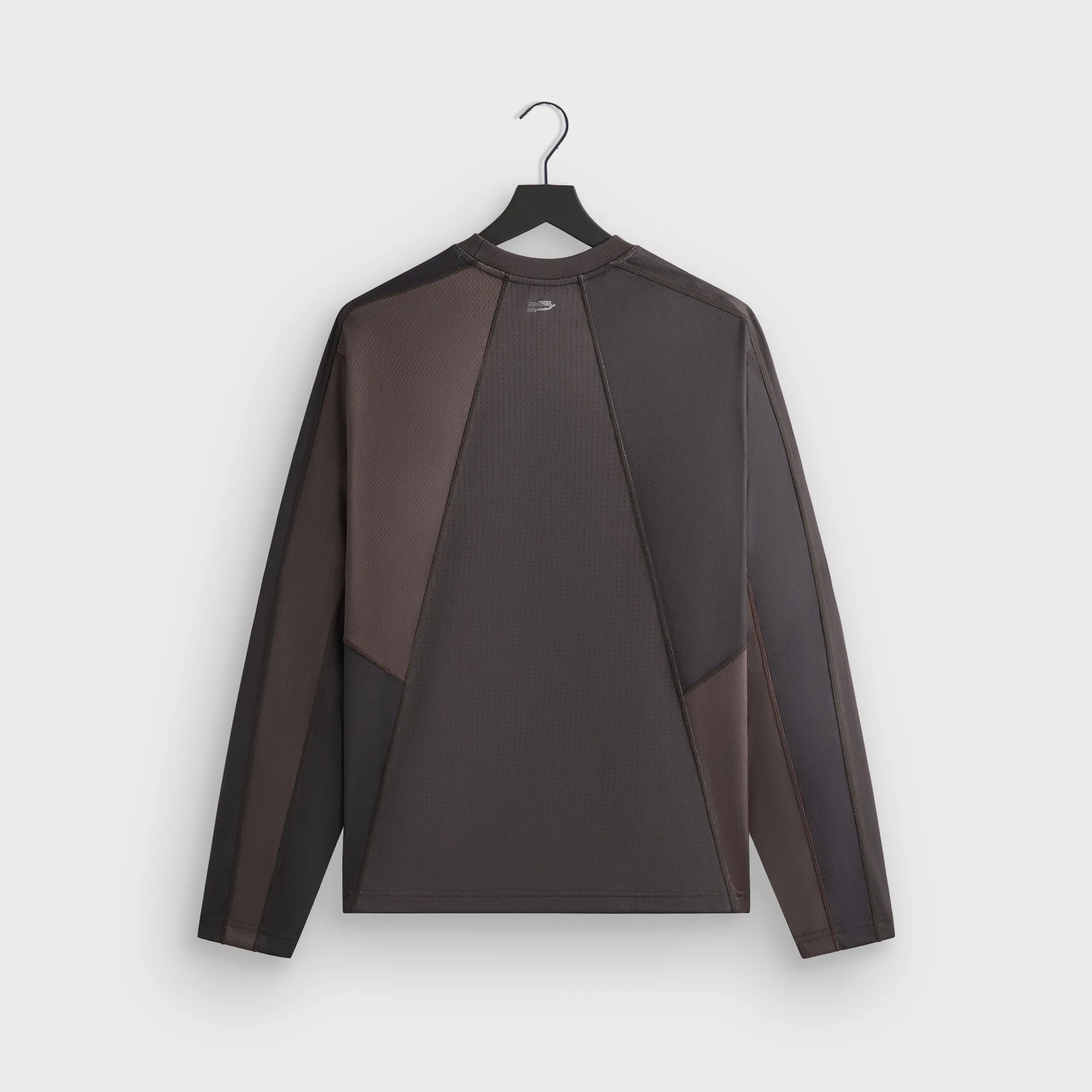 Garment Washed Texture Workout Kith Long Sleeve Panelled Otto Tee - Kindling