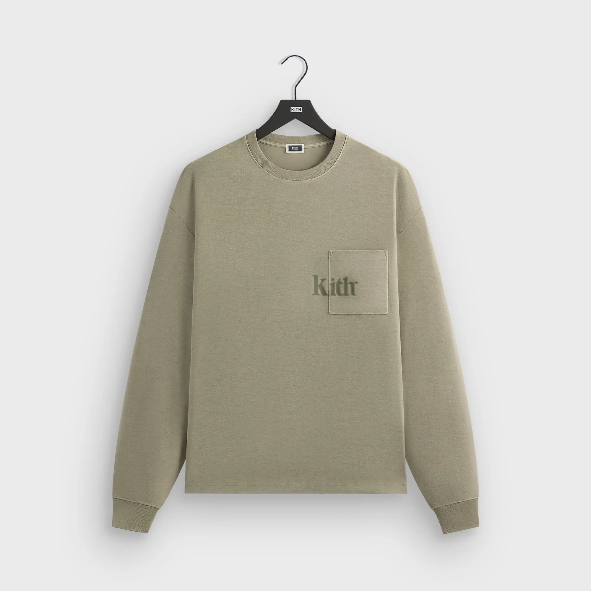 Kith Long Sleeve Quinn Tee - Haze Layered Style Essential Clothing