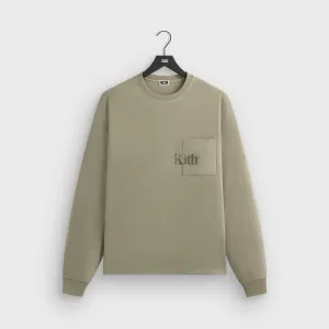 Kith Long Sleeve Quinn Tee - Haze Layered Style Essential Clothing