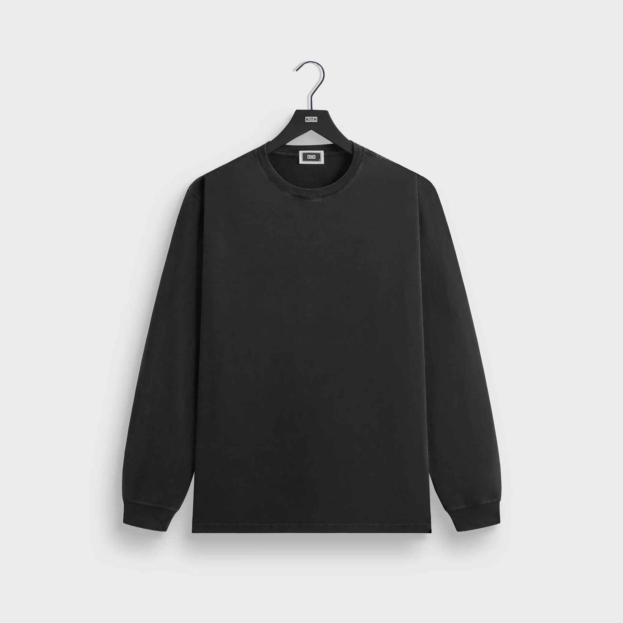 Comfy All-Day Kith Long Sleeve Vintage Tee - Black