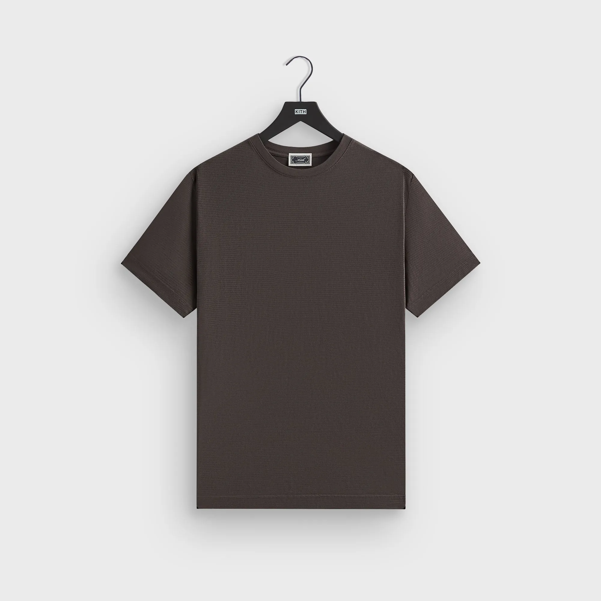 Scoop neck Kith Pointelle Mesh Short Sleeve Heathrow Tee - Cacao