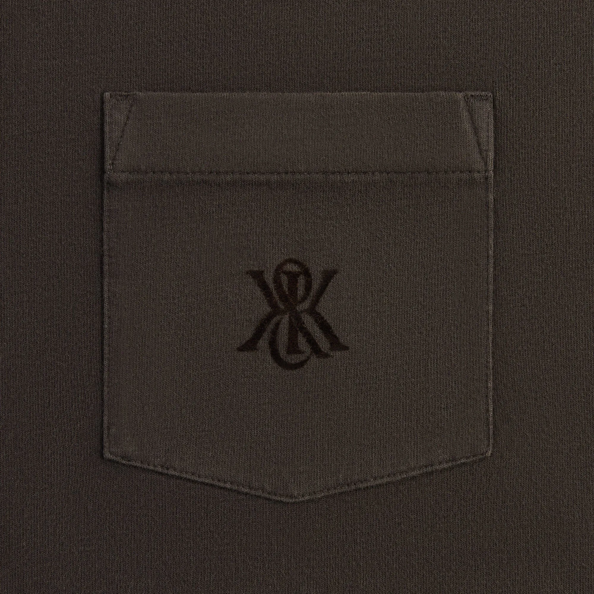 Cross Grain Knit Kith Sueded Jersey Long Sleeve Leonard Pocket Tee - Derby