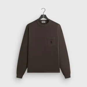 Kith Sueded Jersey Long Sleeve Leonard Pocket Tee - Derby Stylish Design Structured silhouette
