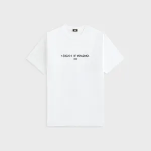 Spandex Enhanced Elasticity Circular Knit Design Kith Treats 10 Years Tee - White